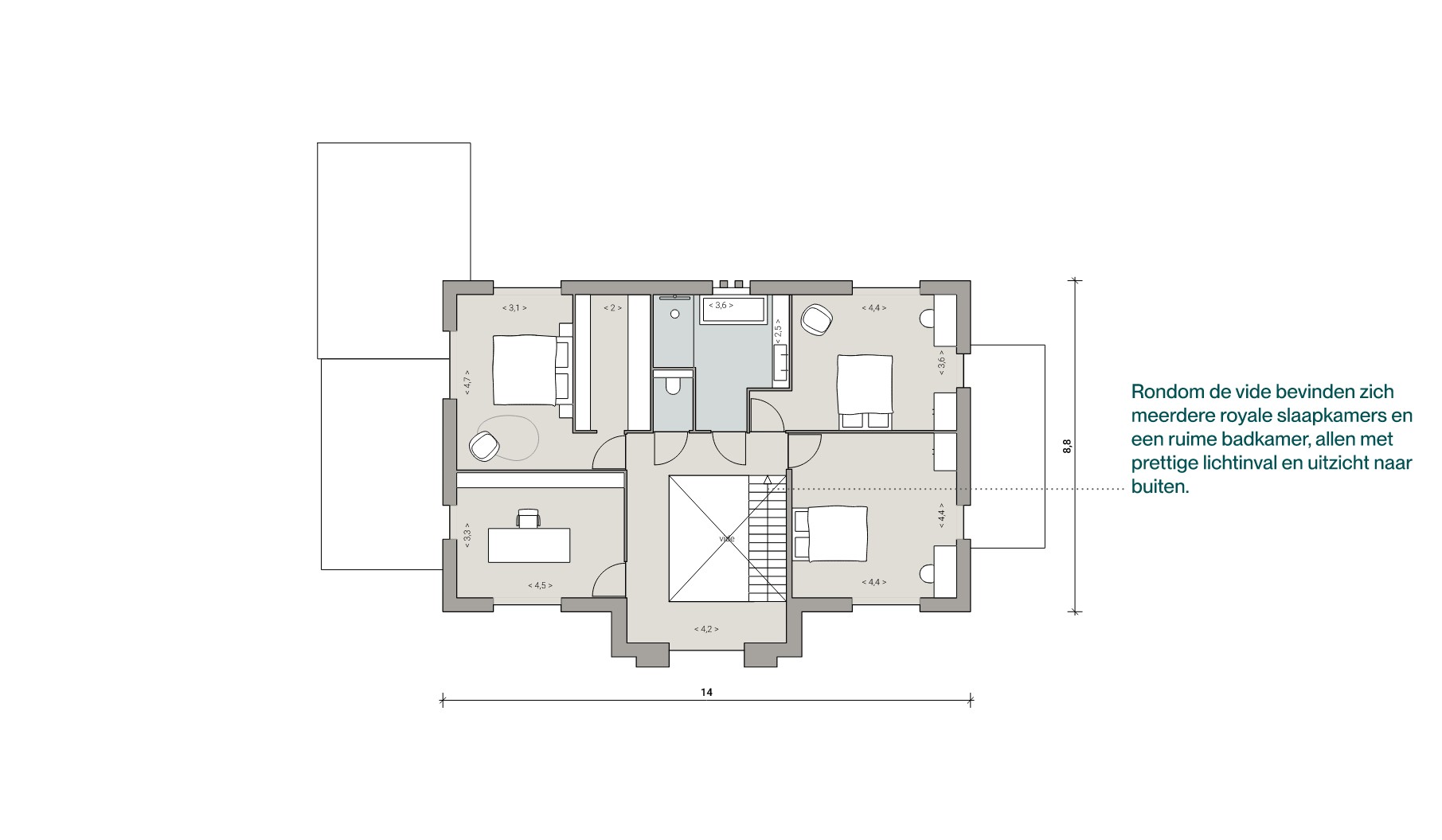 Villa 6 plattegronden 1e verdieping